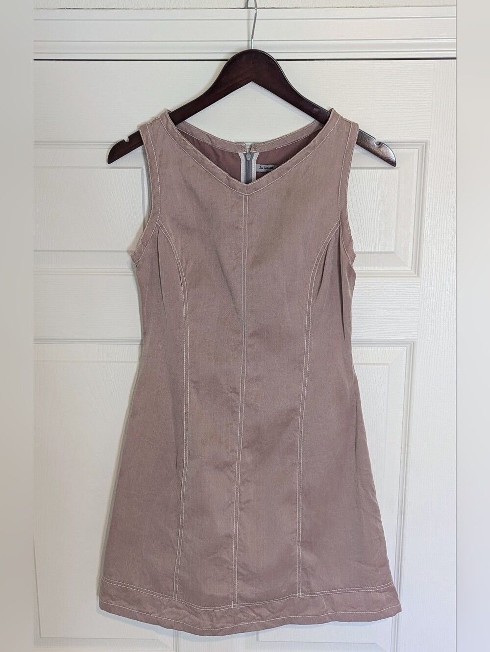 Jill Anderson Tailored Boutique Blush/Taupe Dress Sz S Indie Corporate Casual